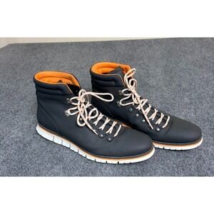 Cole Haan Zerogrand Hiker Boots Men's Black Orange Waterproof C31627 Size 13M